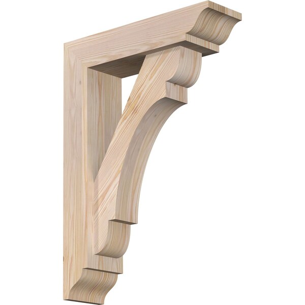 Ekena Millwork Olympic Traditional Smooth Bracket w/ Offset Brace, Douglas Fir, 5 1/2"W x 20"D x 28"H BKT0604X20X28OLY01SDF - main